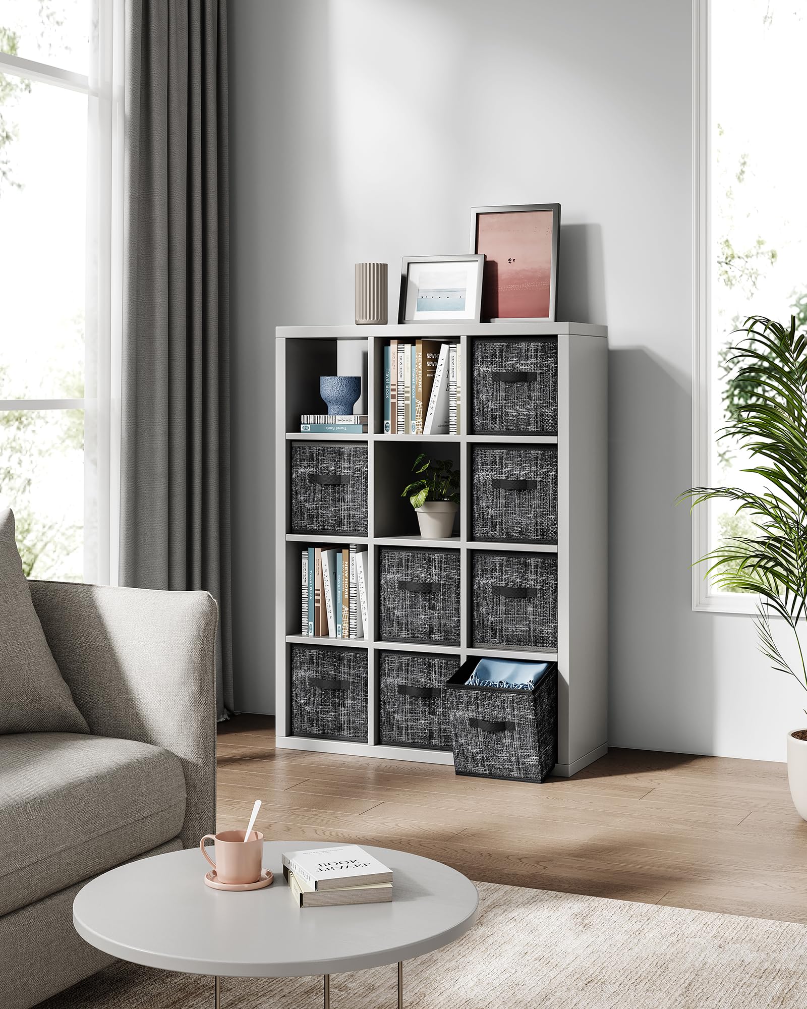 Foto 6 pulgar | Storage Cubes Songmics, Tela No Tejida, 28 Cm, Juego De 8 Unidades, Color Negro - Venta Internacional.