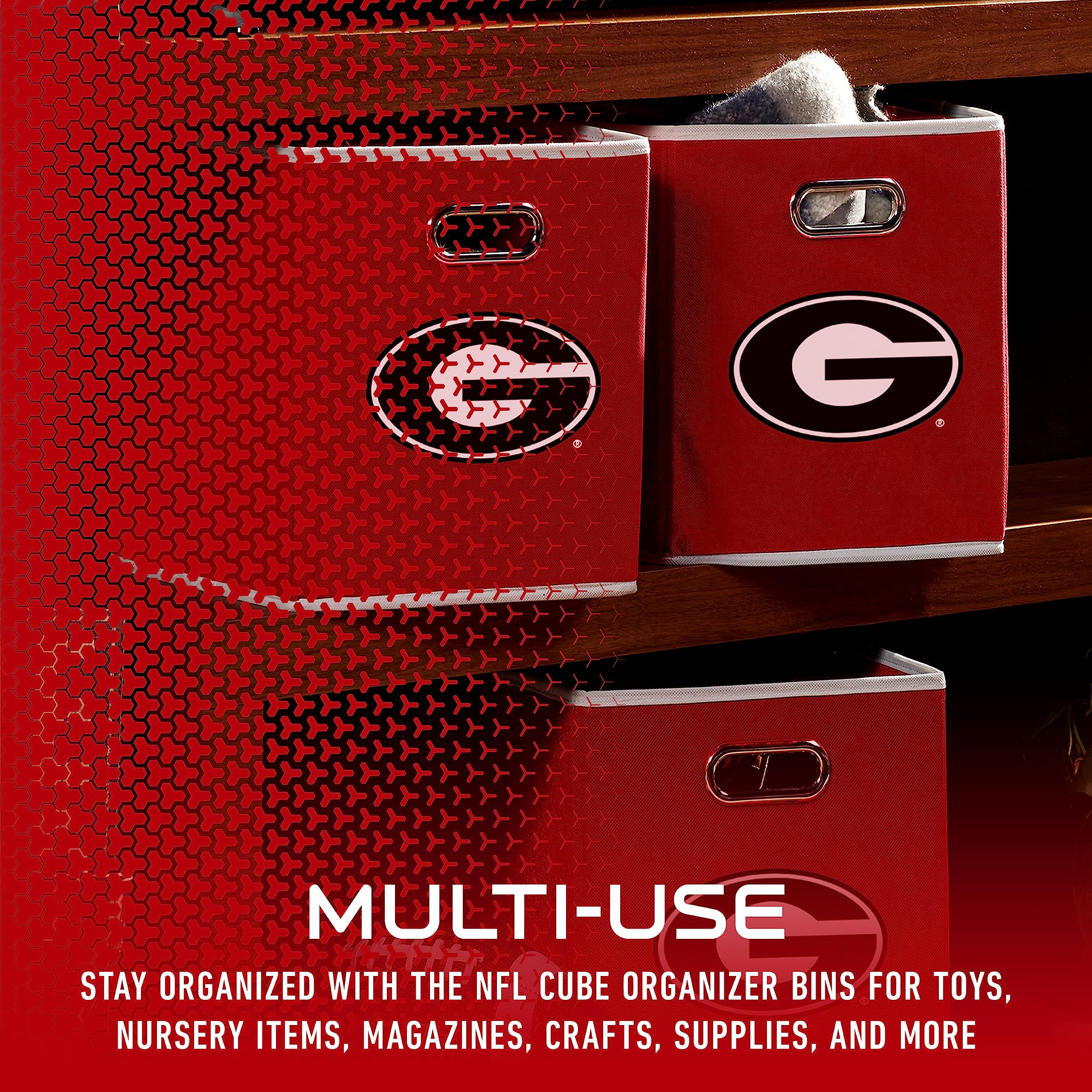 Foto 5 | Contenedor De Almacenamiento Franklin Sports Ncaa Georgia Bulldogs - Venta Internacional.