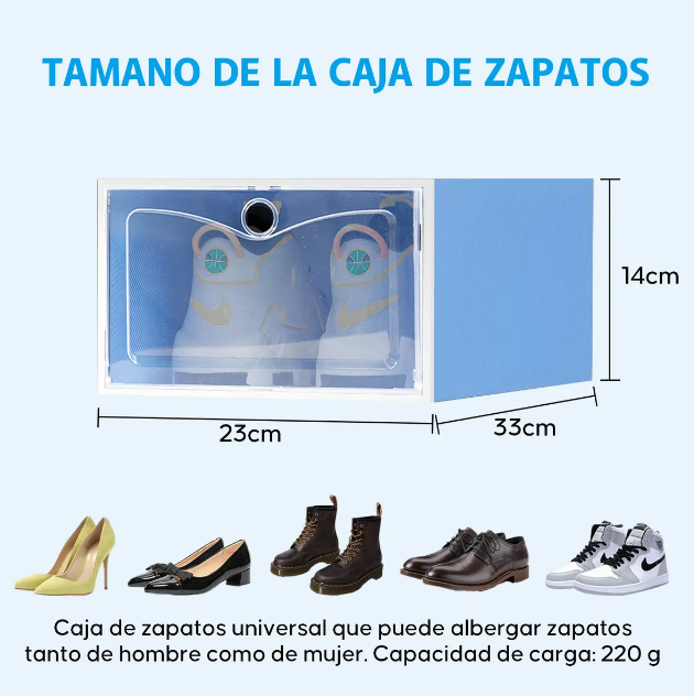 Foto 5 pulgar | Zapatera de Cajas Apilables de Plástico Xtellar Azul 12 Piezas