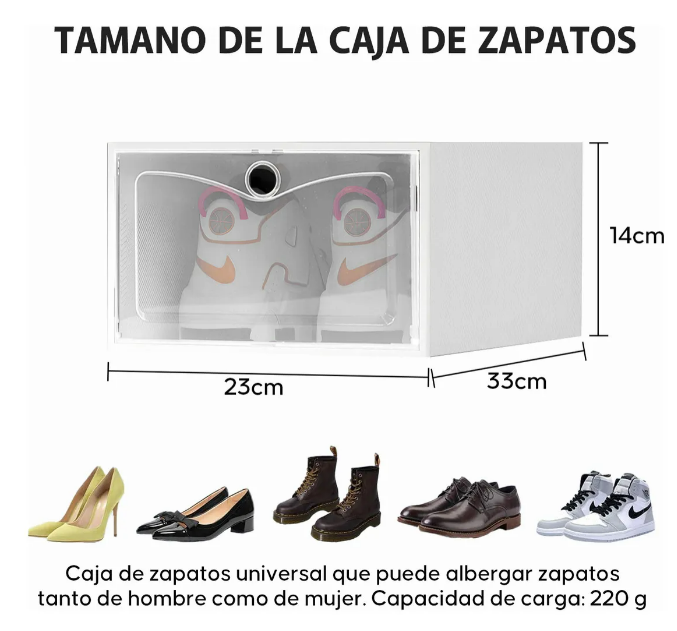 Foto 4 pulgar | Zapatera de Cajas Apilables de Plástico Xtellar Blanco 12 Piezas