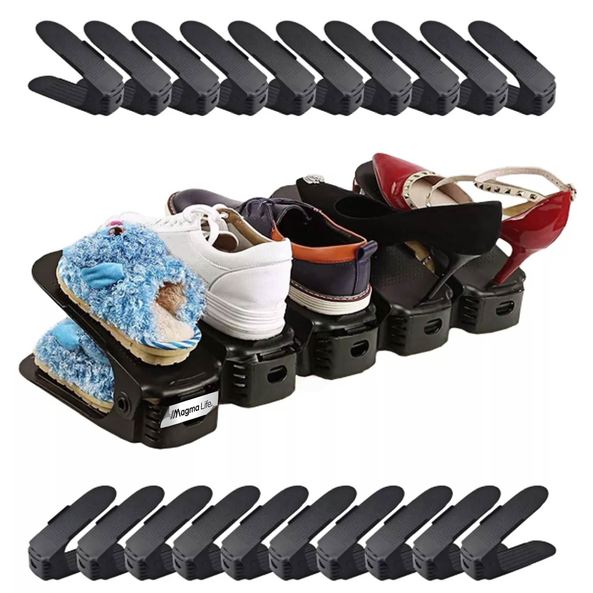 Foto 2 pulgar | Magma Life Organizador De Zapatos Con Doble Ranura: Paquete De 10 Unidades Para Mantener Tus Zapatos Ordenados