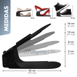 Foto 2 | Magma Life Organizador De Zapatos Con Doble Ranura: Paquete De 10 Unidades Para Mantener Tus Zapatos Ordenados