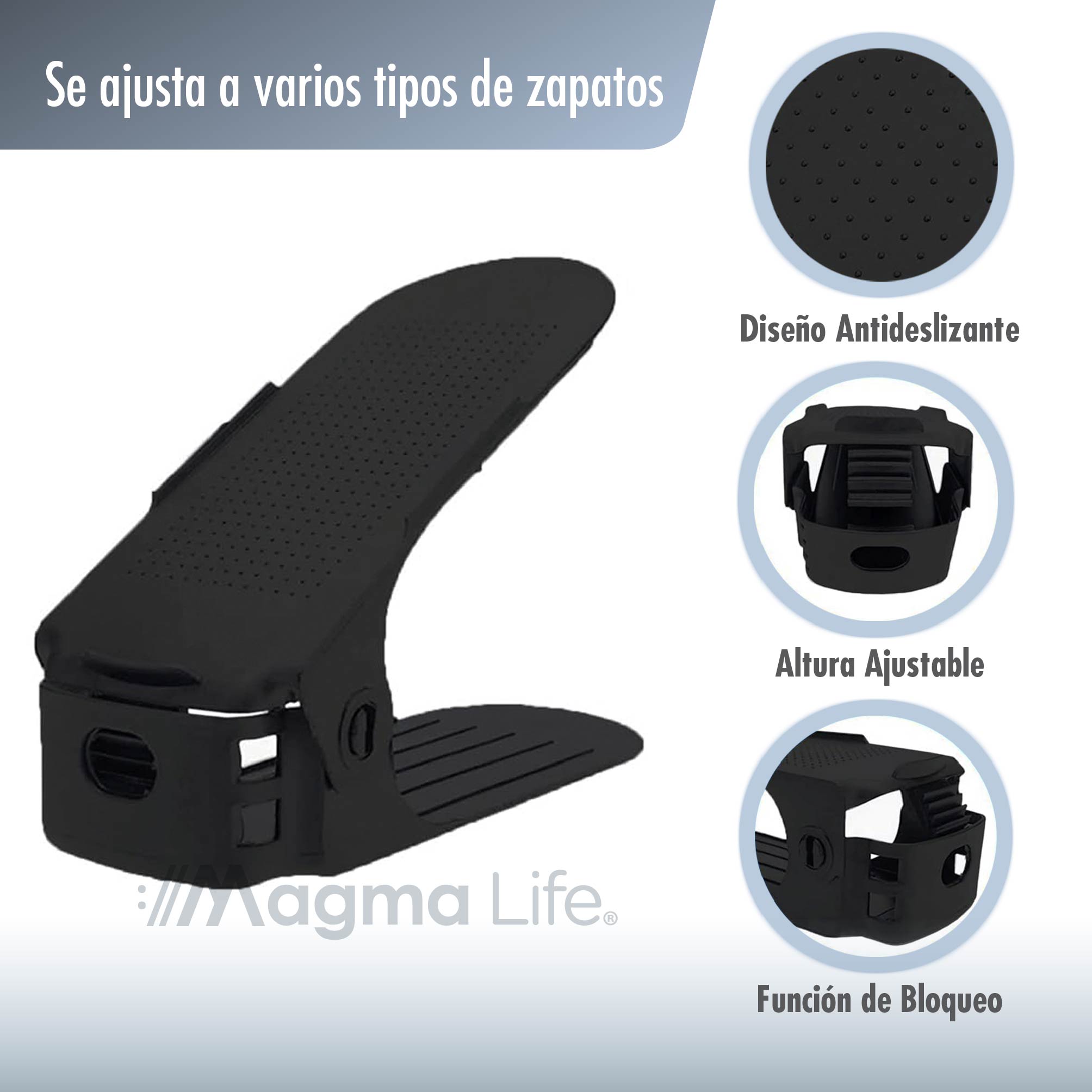 Foto 4 pulgar | Magma Life Organizador De Zapatos Con Doble Ranura: Paquete De 10 Unidades Para Mantener Tus Zapatos Ordenados