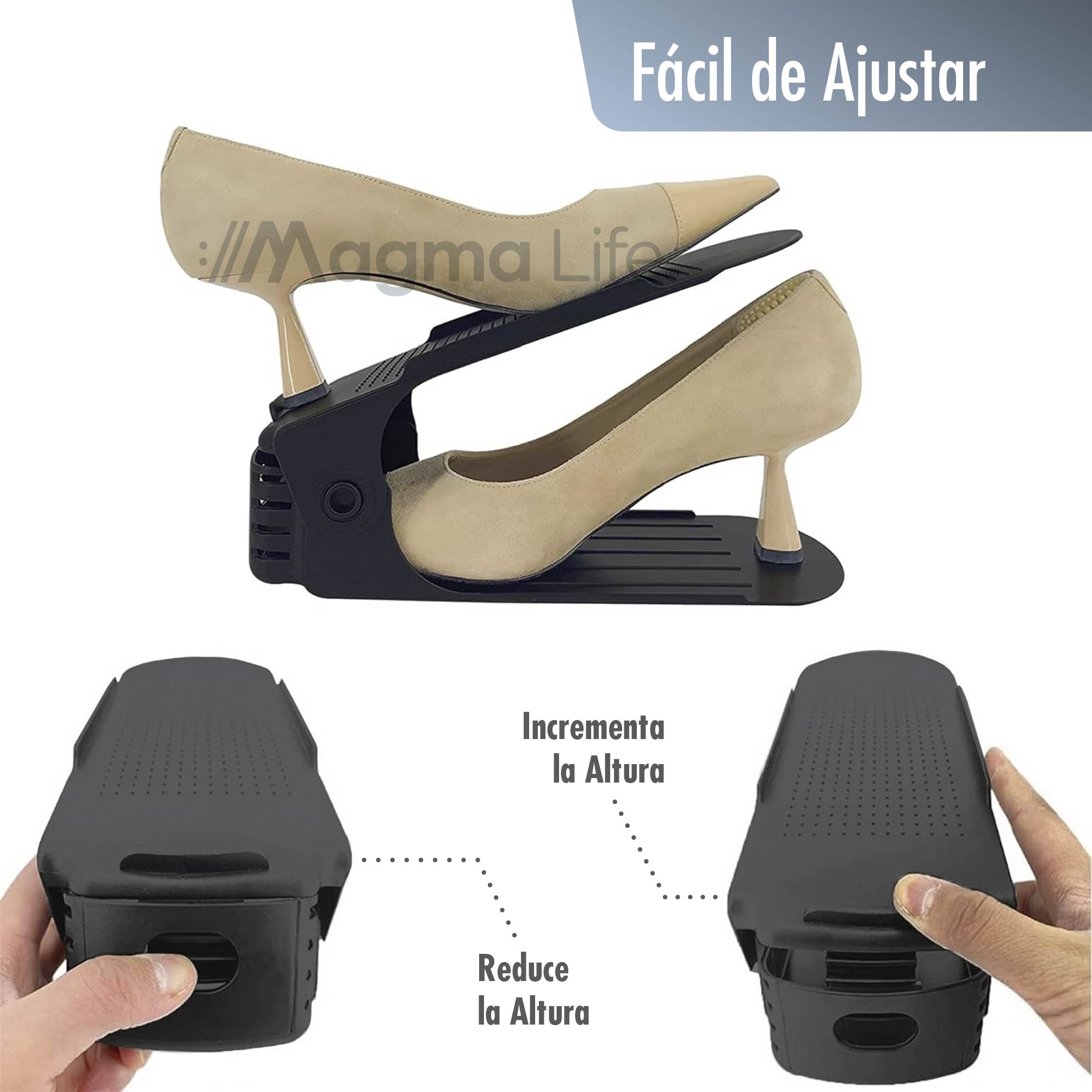 Foto 6 pulgar | Magma Life Organizador De Zapatos Con Doble Ranura: Paquete De 10 Unidades Para Mantener Tus Zapatos Ordenados