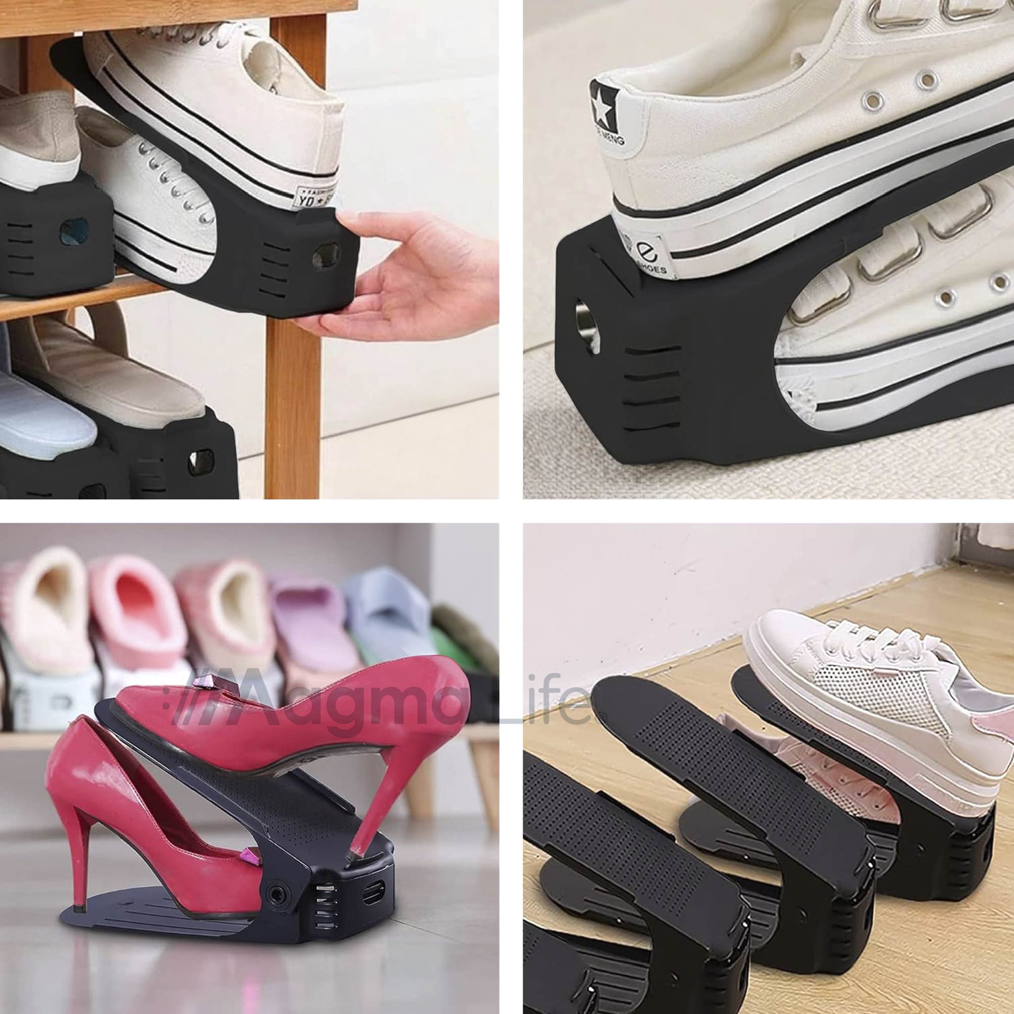 Foto 7 pulgar | Magma Life Organizador De Zapatos Con Doble Ranura: Paquete De 10 Unidades Para Mantener Tus Zapatos Ordenados