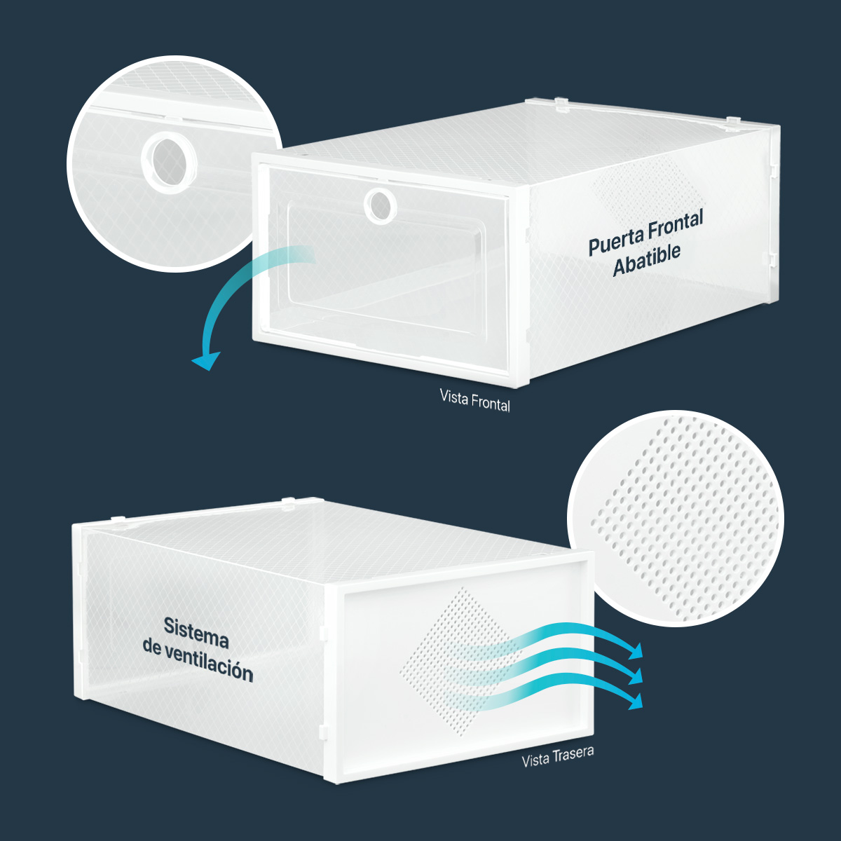 Foto 4 pulgar | Zapatera Organizador Esquimal Set De 12 Cajas Aplilables,resistentes, Multiusos
