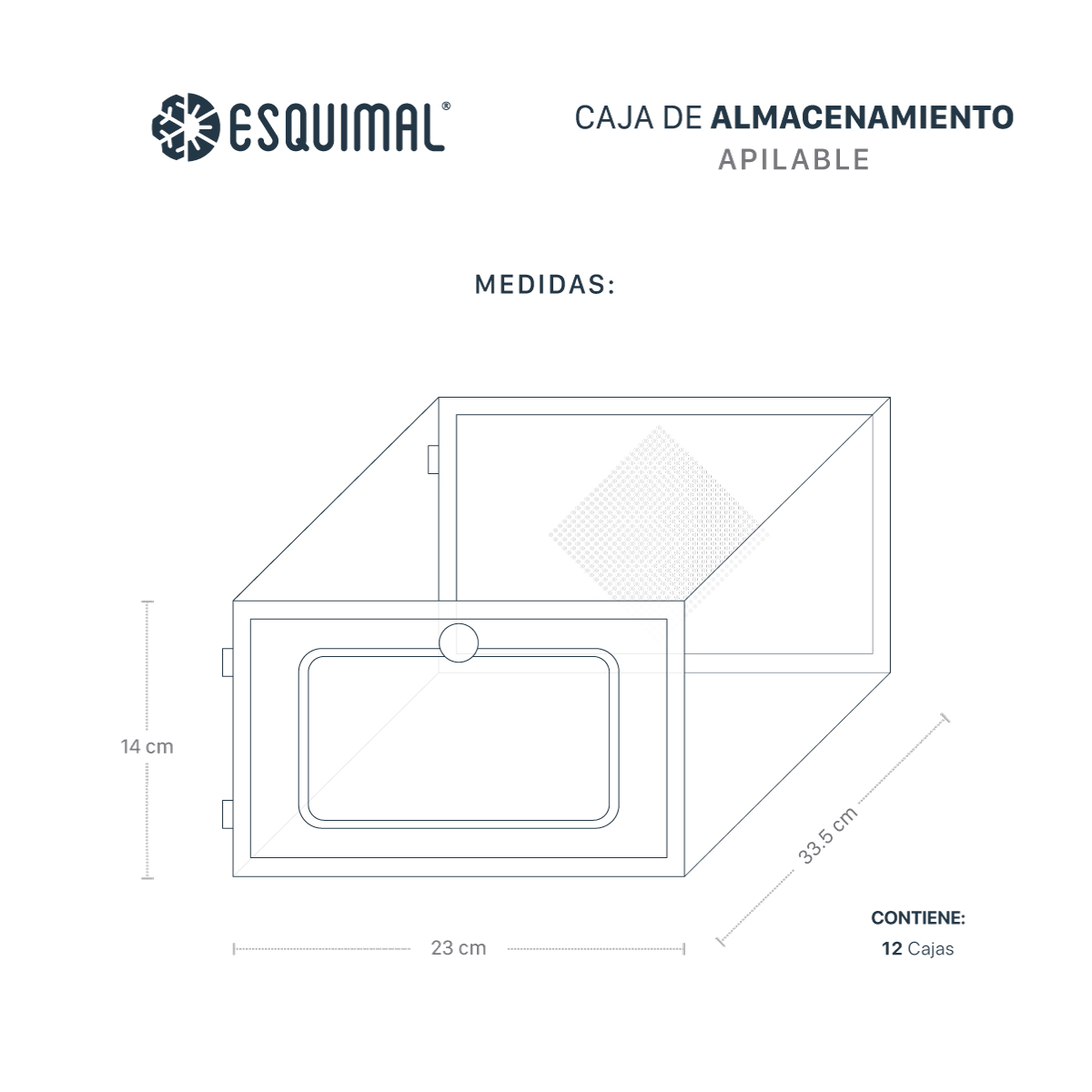 Foto 7 pulgar | Zapatera Organizador Esquimal Set De 12 Cajas Aplilables,resistentes, Multiusos