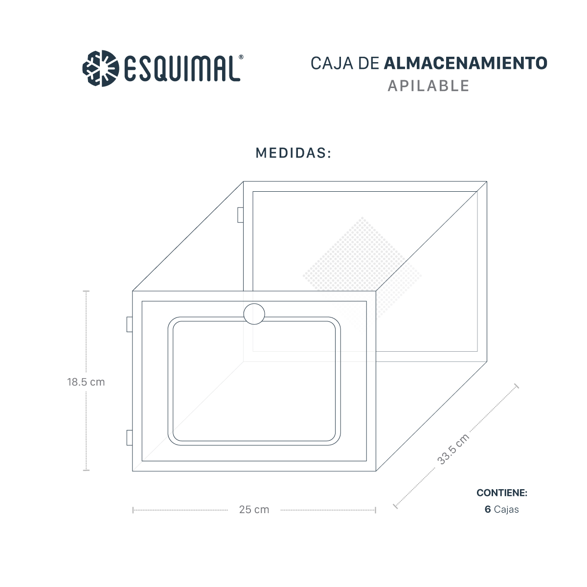 Foto 7 pulgar | Zapatera Organizador Esquimal Set De 6 Cajas Aplilables, Resistentes, Multiusos