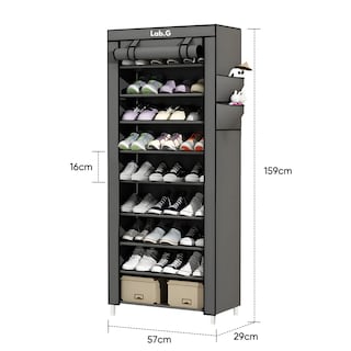 Foto 2 | Zapatera Closet Organizador 9 Niveles 27 Pares Lab.g Negro