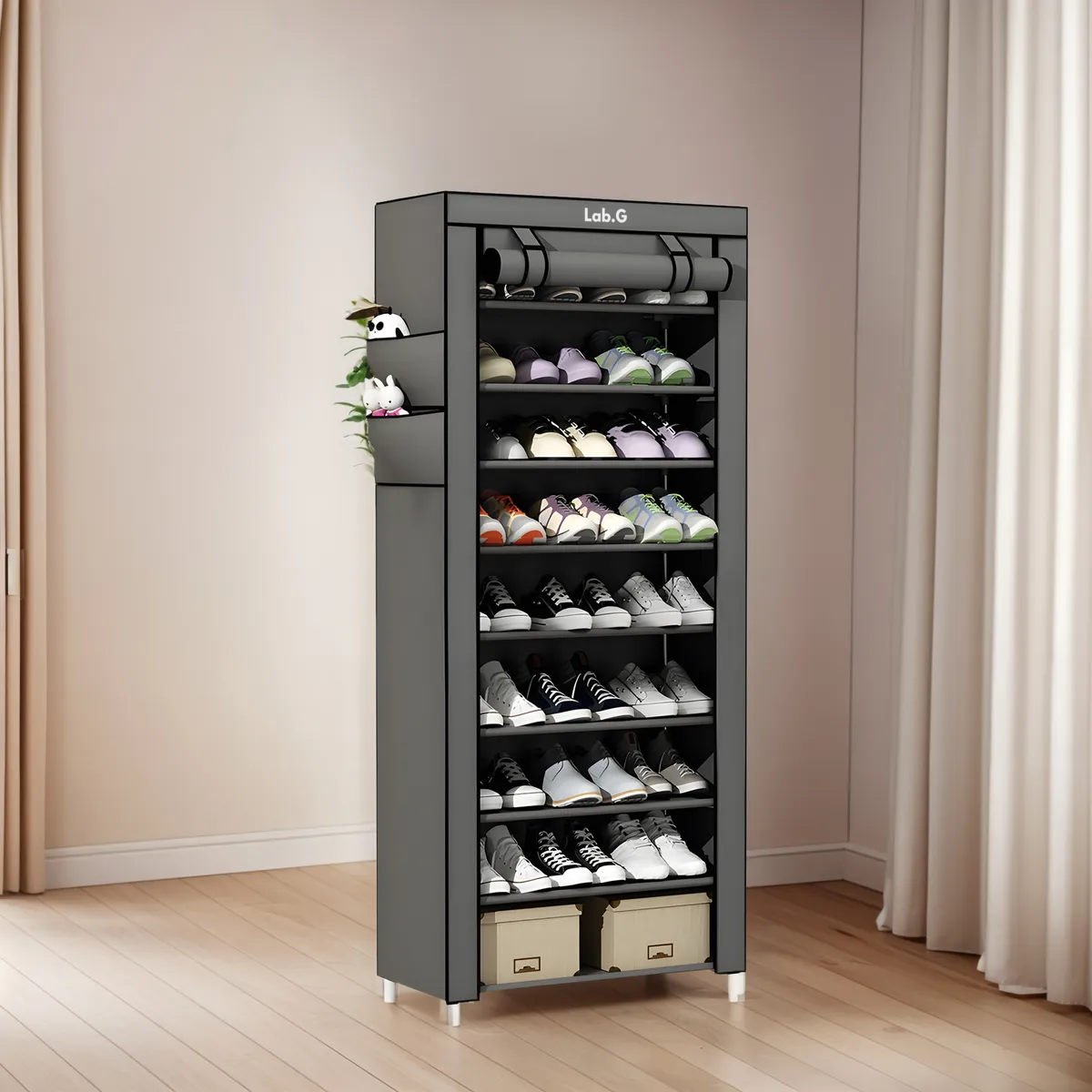 Foto 4 pulgar | Zapatera Closet Organizador 9 Niveles 27 Pares Lab.g Negro