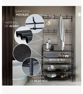 Foto 5 | Mueble Zapatera Perchero Armario Rack Organizador