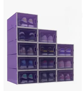 Foto 1 | Cajas Organizadoras Cajoneras Apilables Para Zapatos 12 Pz