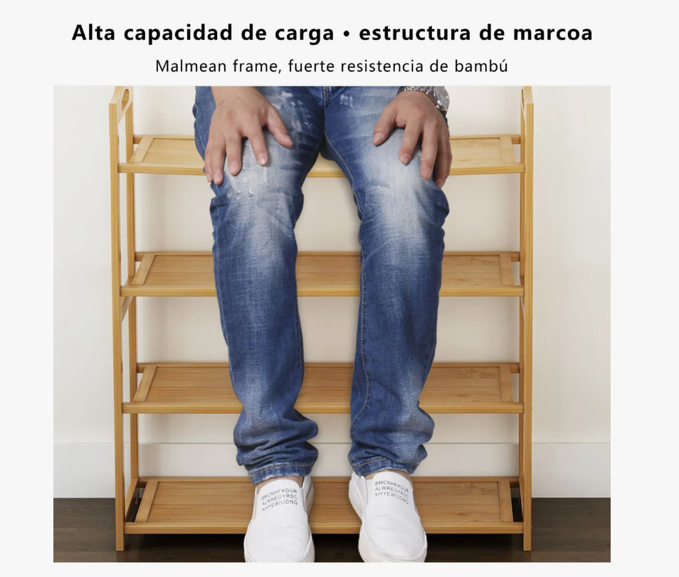 Foto 4 pulgar | Zapatera Closet 6 Niveles Nimuso Bamboo Clásico 24 Pares