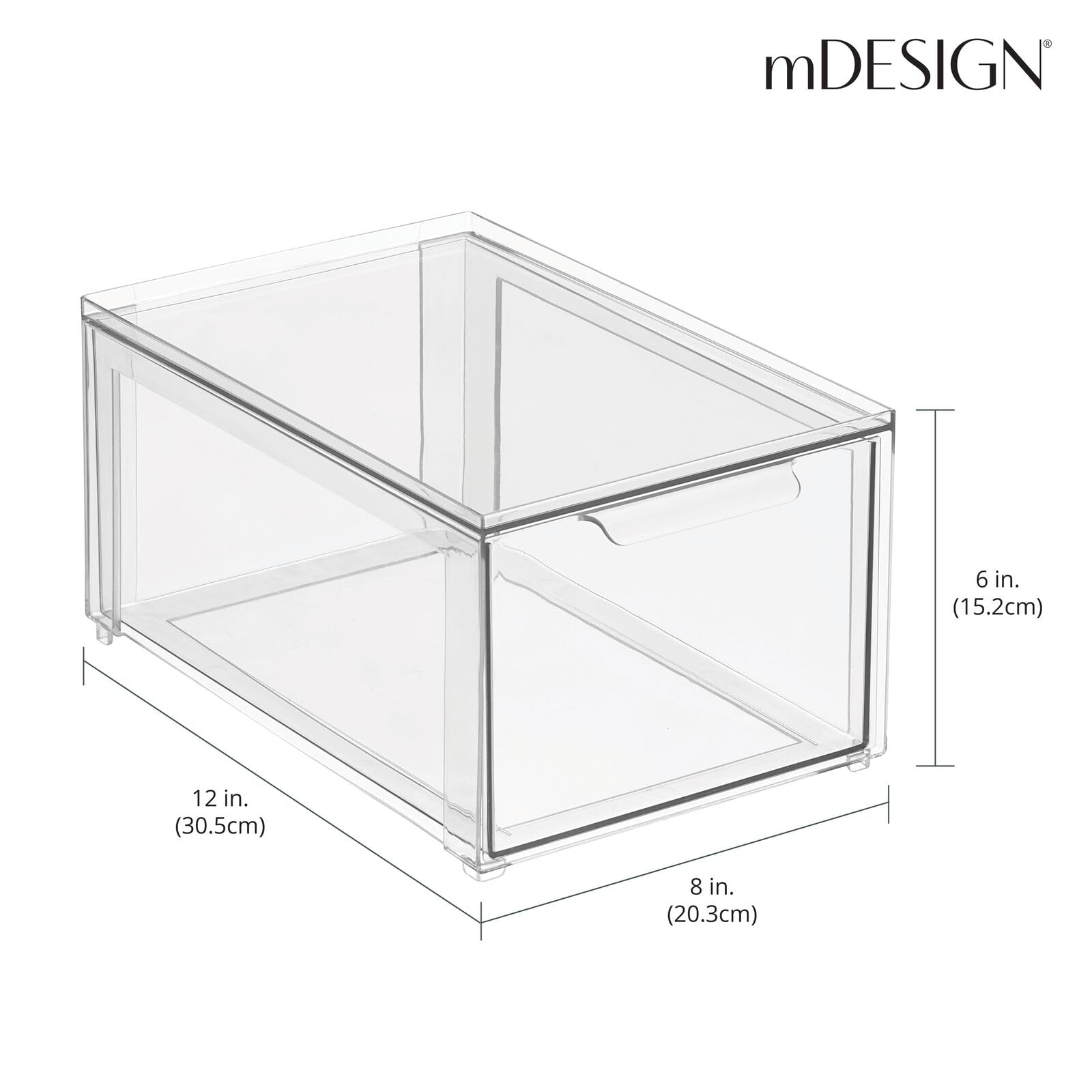 Foto 6 pulgar | Papeleras Organizadoras De Almacenamiento Mdesign Lumiere Con Cajón Extraíble  Paquete De 4 - Venta Internacional.