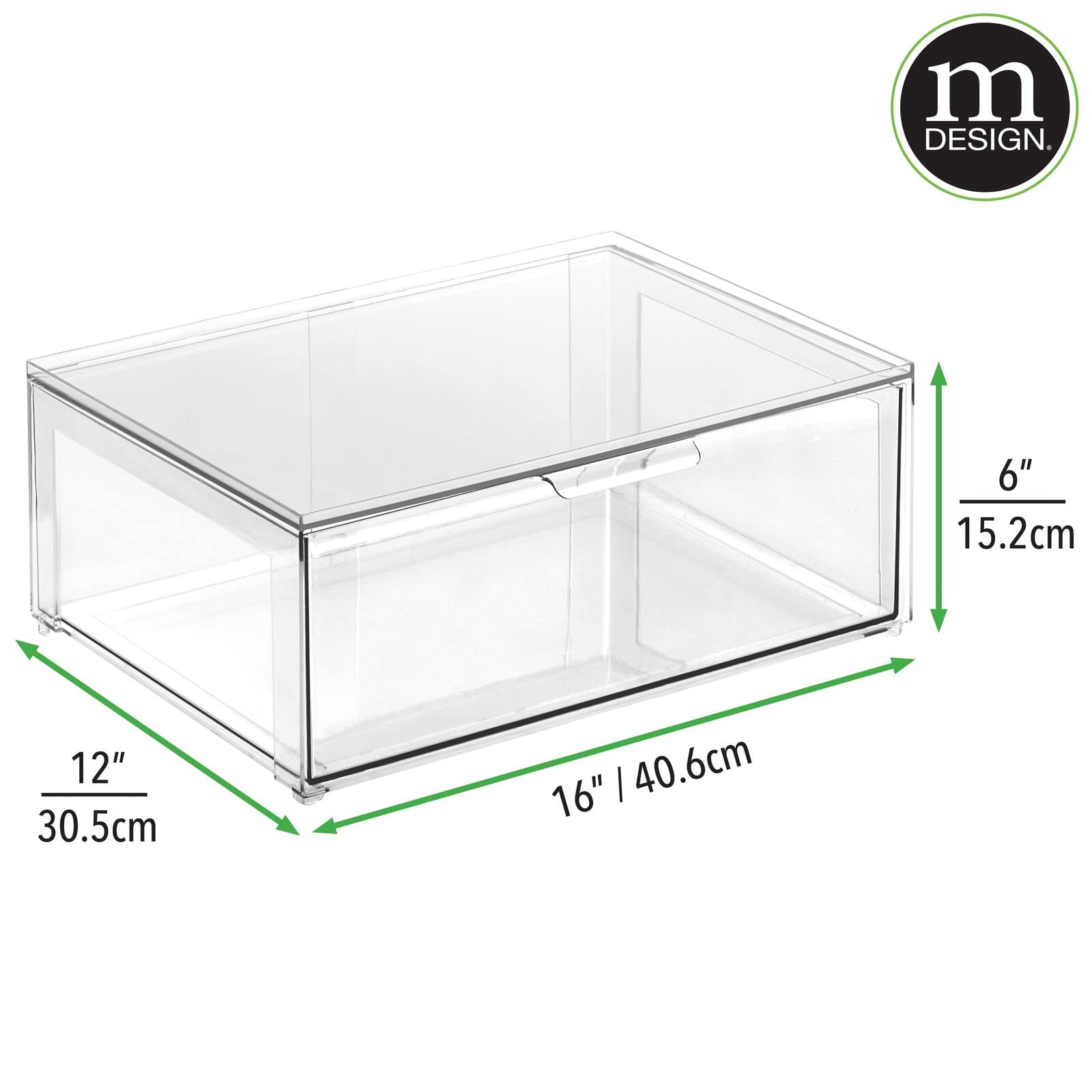 Foto 4 | Papelera Organizadora De Almacenamiento Mdesign Lumiere Con Cajón Delantero - Venta Internacional.