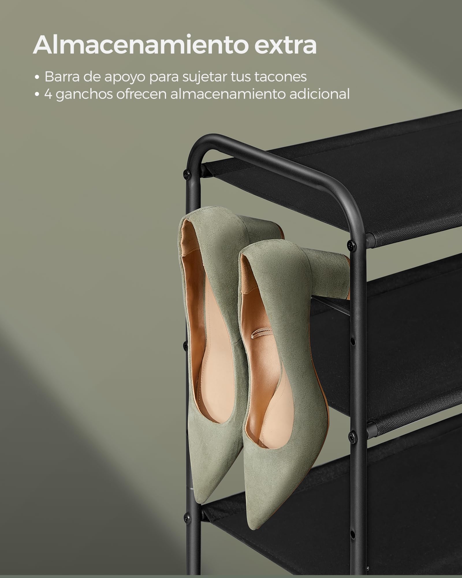 Foto 4 | Zapatera de Metal Songmics 4 Niveles