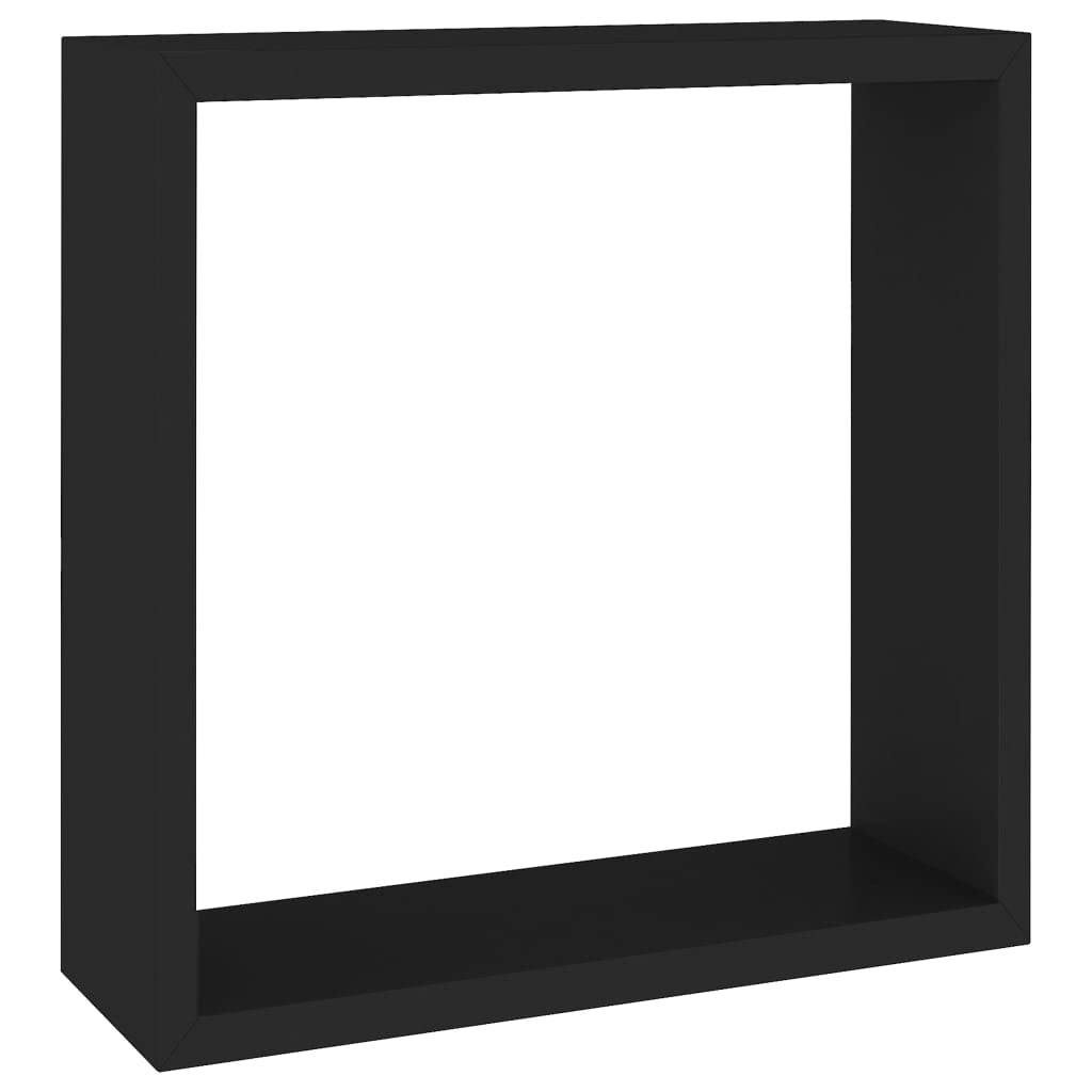 Foto 7 | Estantería Cúbica De Pared Vidaxl  Mdf  3 Unidades  Color Negro - Venta Internacional.