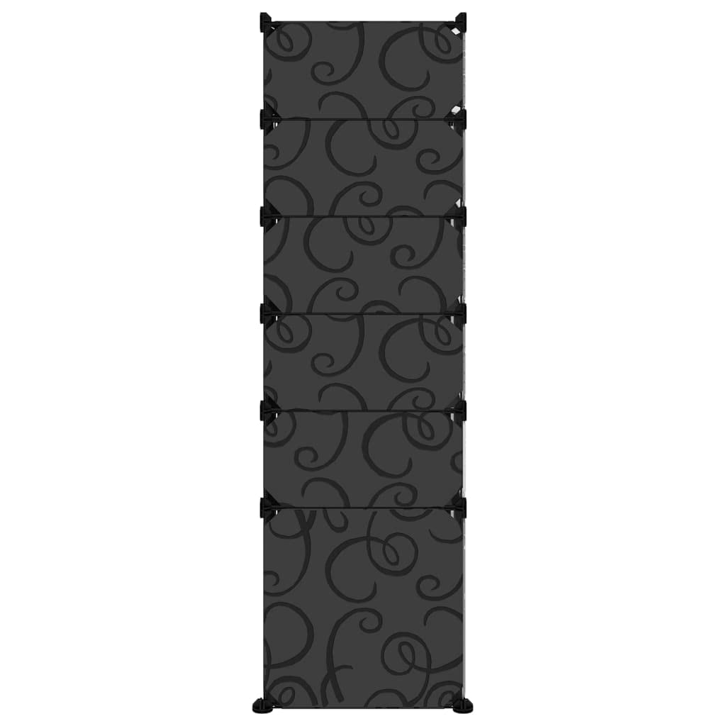 Foto 5 pulgar | Zapatero Modular Vidaxl  16 Pares  Polipropileno Negro Con Marcos De Acero - Venta Internacional.