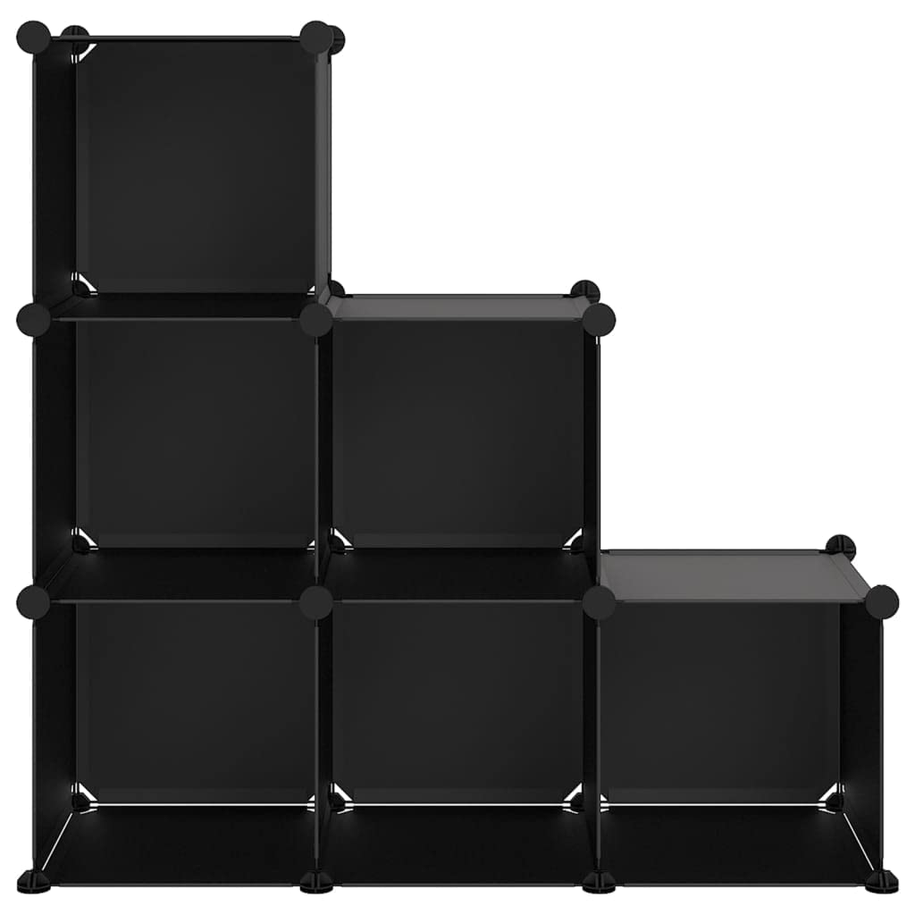 Foto 3 | Organizador De Almacenamiento Vidaxl  6 Cubos  Negro  Impermeable  Plástico Pp - Venta Internacional.