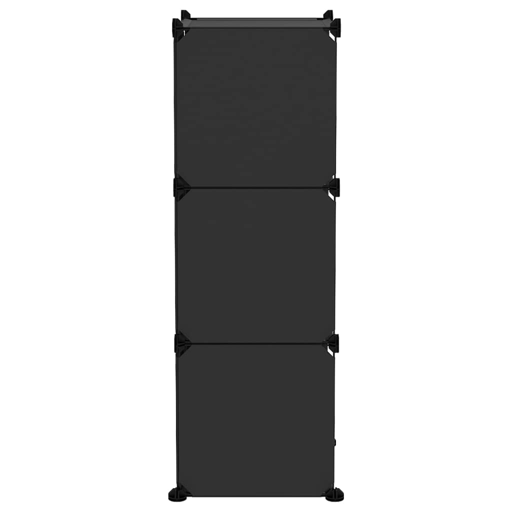 Foto 4 | Organizador De Almacenamiento Vidaxl  6 Cubos  Negro  Impermeable  Plástico Pp - Venta Internacional.