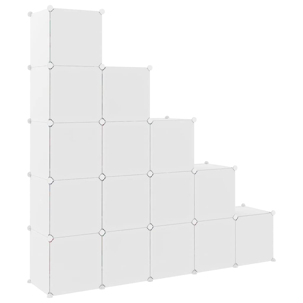 Foto 7 | Armario De Almacenamiento En Forma De Cubo Vidaxl Para Niños Con 15 Cubos  Color Blanco - Venta Internacional.
