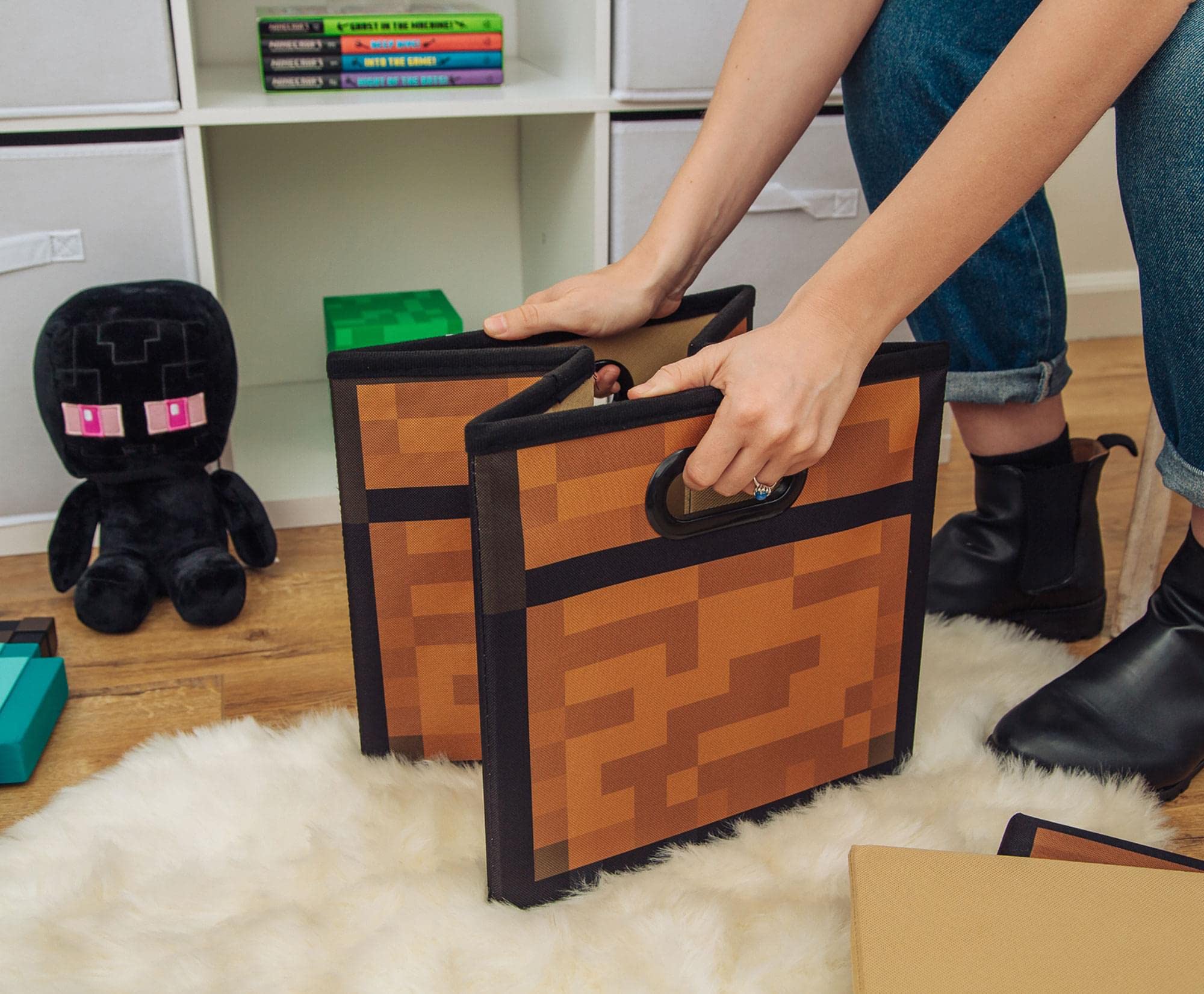 Foto 4 pulgar | Baúl De Almacenamiento Minecraft  Cofre Marrón De 33 Cm Con Tapa - Venta Internacional.