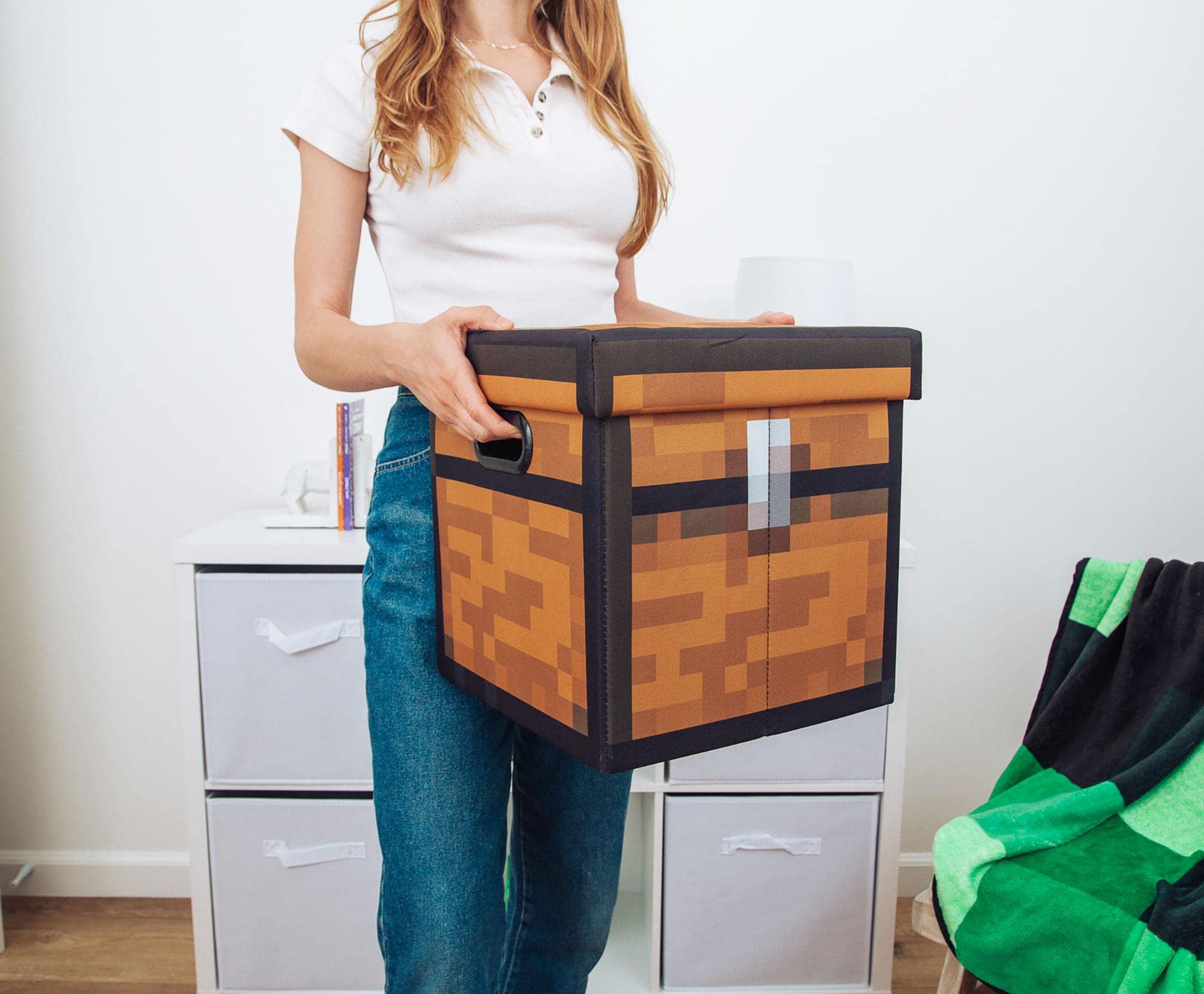 Foto 5 pulgar | Baúl De Almacenamiento Minecraft  Cofre Marrón De 33 Cm Con Tapa - Venta Internacional.