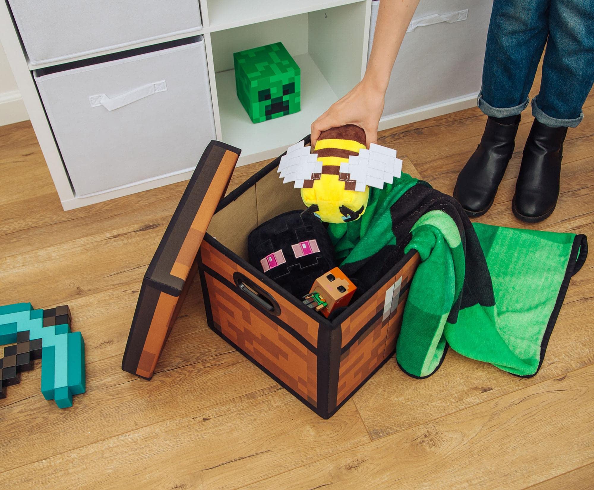 Foto 6 pulgar | Baúl De Almacenamiento Minecraft  Cofre Marrón De 33 Cm Con Tapa - Venta Internacional.