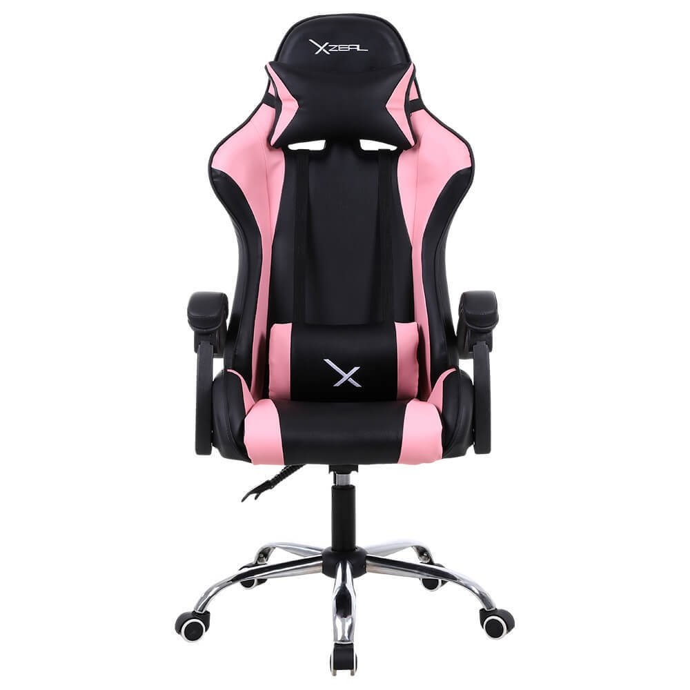 Foto 2 pulgar | Silla Gamer Xzeal Xz05 Negro/rosa Foam 165 Giro Soporte Estrella (xzsxz05p)