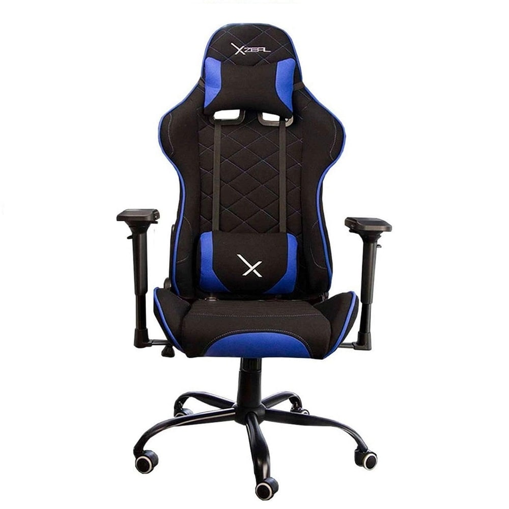 Silla Gamer Xzeal Xz25 Neg/azul Textil Alto Desempeño (xzsxz25a) $4,499