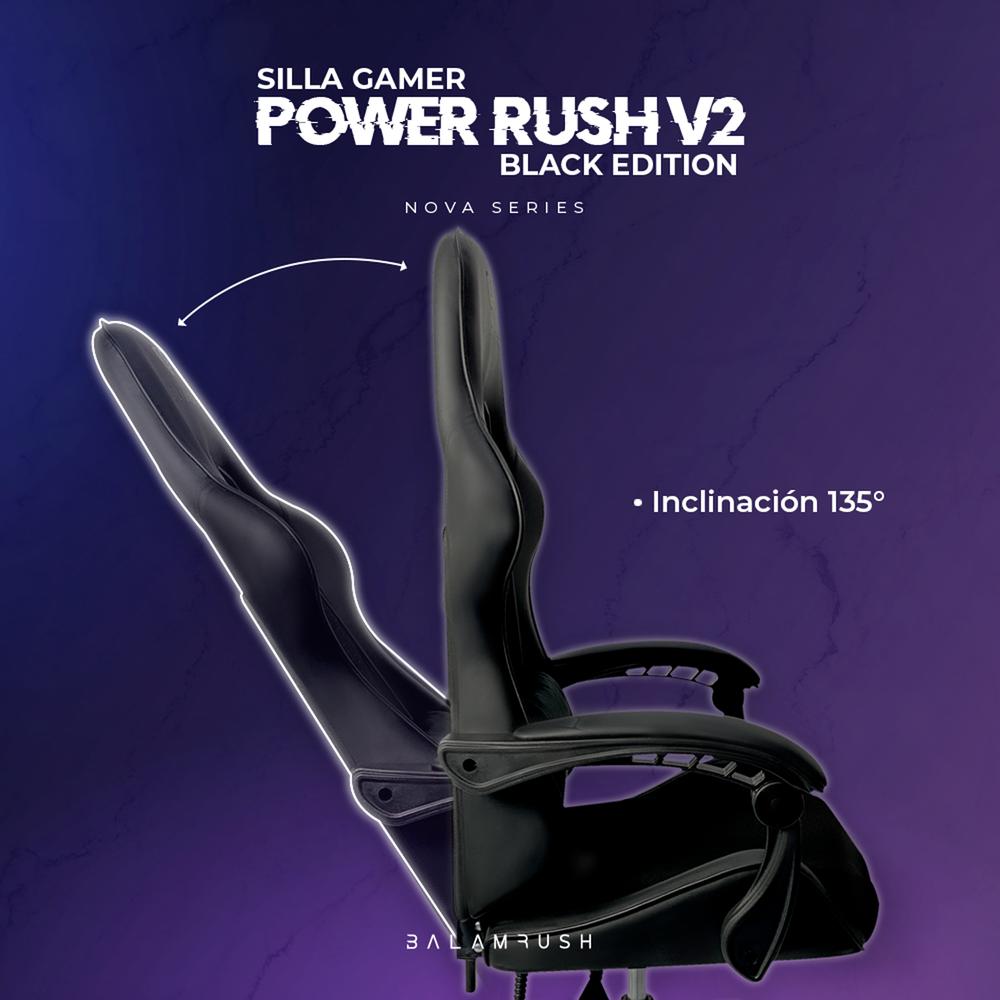 Foto 5 pulgar | Silla Gamer Balam Rush Power Rush V2 Ergonomica Reclinable Black Edition Br-934534