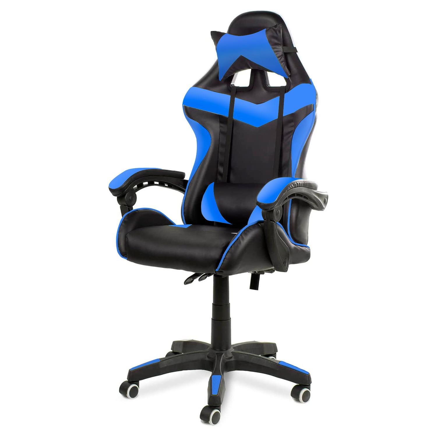 Foto 2 pulgar | Silla Gamer Urban Design color Azul Ergonómica Reclinable 135°