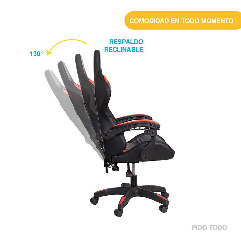 Foto 6 pulgar | Silla Gamer Titano TT-SGSRP color Rojo Reclinable