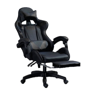 Foto 5 | Silla Gamer Ergonómica Titano Reclinable con Descansa Pies Negra