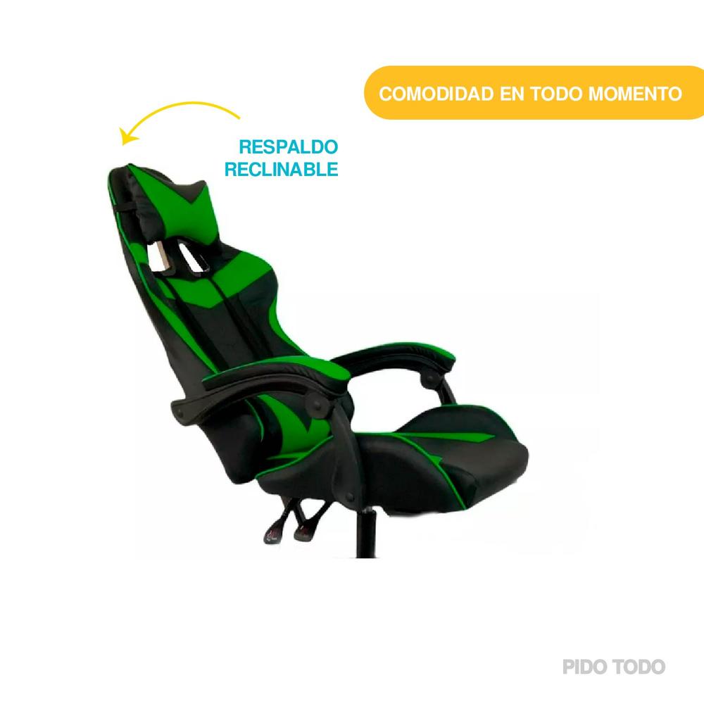 Foto 8 pulgar | Silla Gamer Titano para Escritorio Ergonómica color Verde