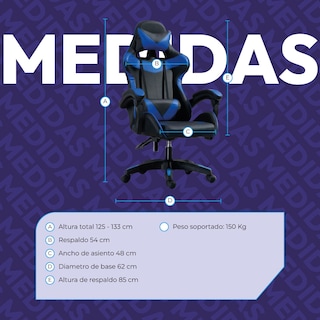 Foto 3 | Silla Gamer Titano Ttsgsrp Reclinable color Azul