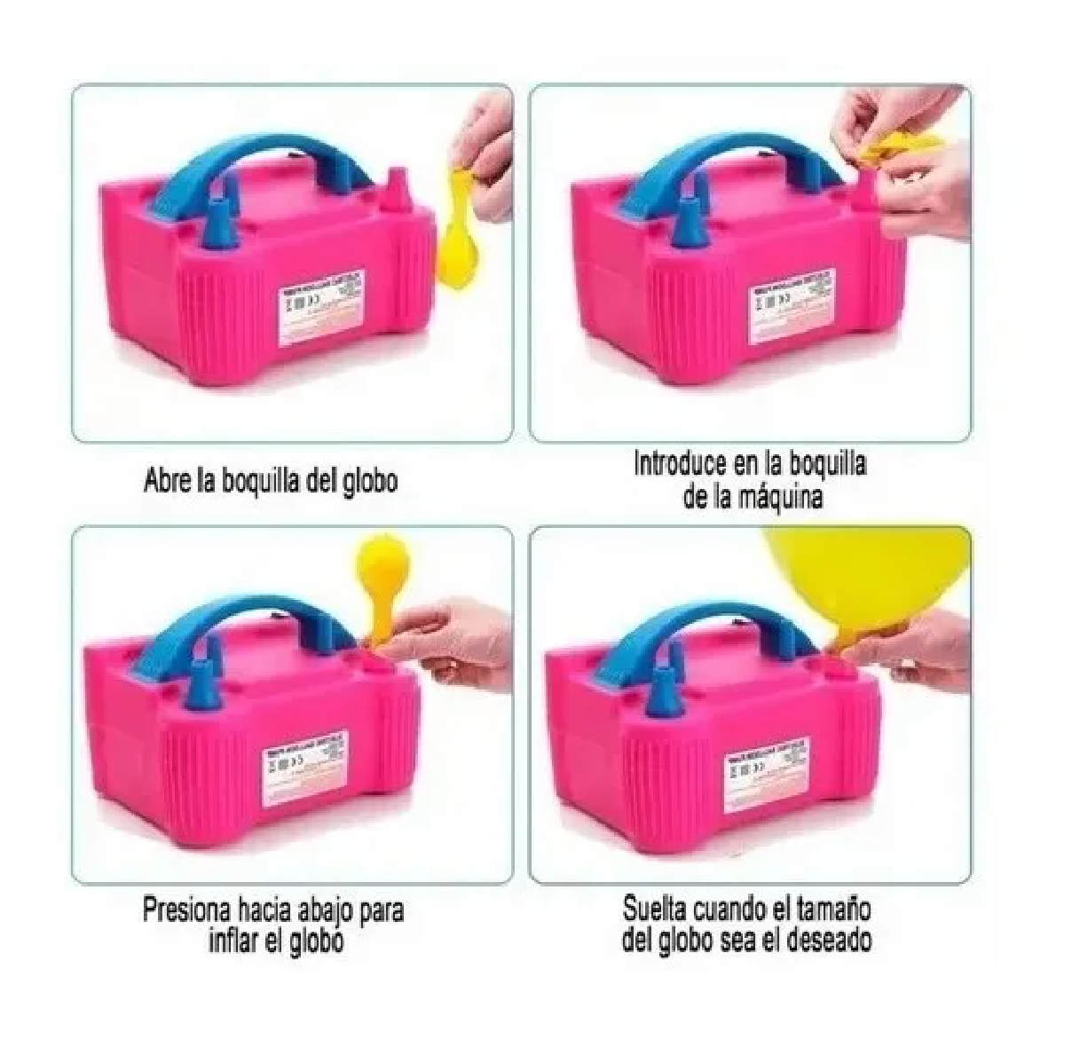 Foto 3 pulgar | Inflador Doble de Globos Eo Safe Imports color Rosa