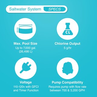 Foto 3 | Sistema De Agua Salada Intex Krystal Clear Para Piscina De 7000 Galones - Venta Internacional.