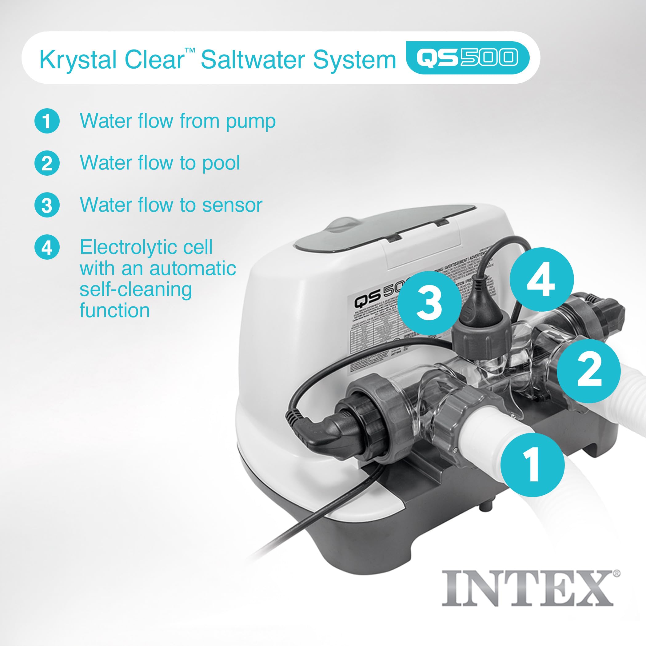 Foto 7 pulgar | Sistema De Agua Salada Intex Krystal Clear Para Piscina De 7000 Galones - Venta Internacional.