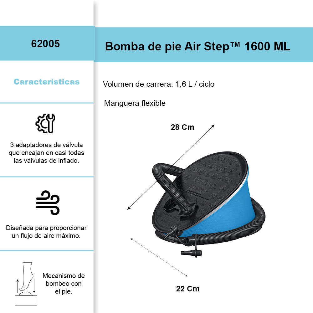 Foto 2 | Bomba de Aire Bestway de Pedal