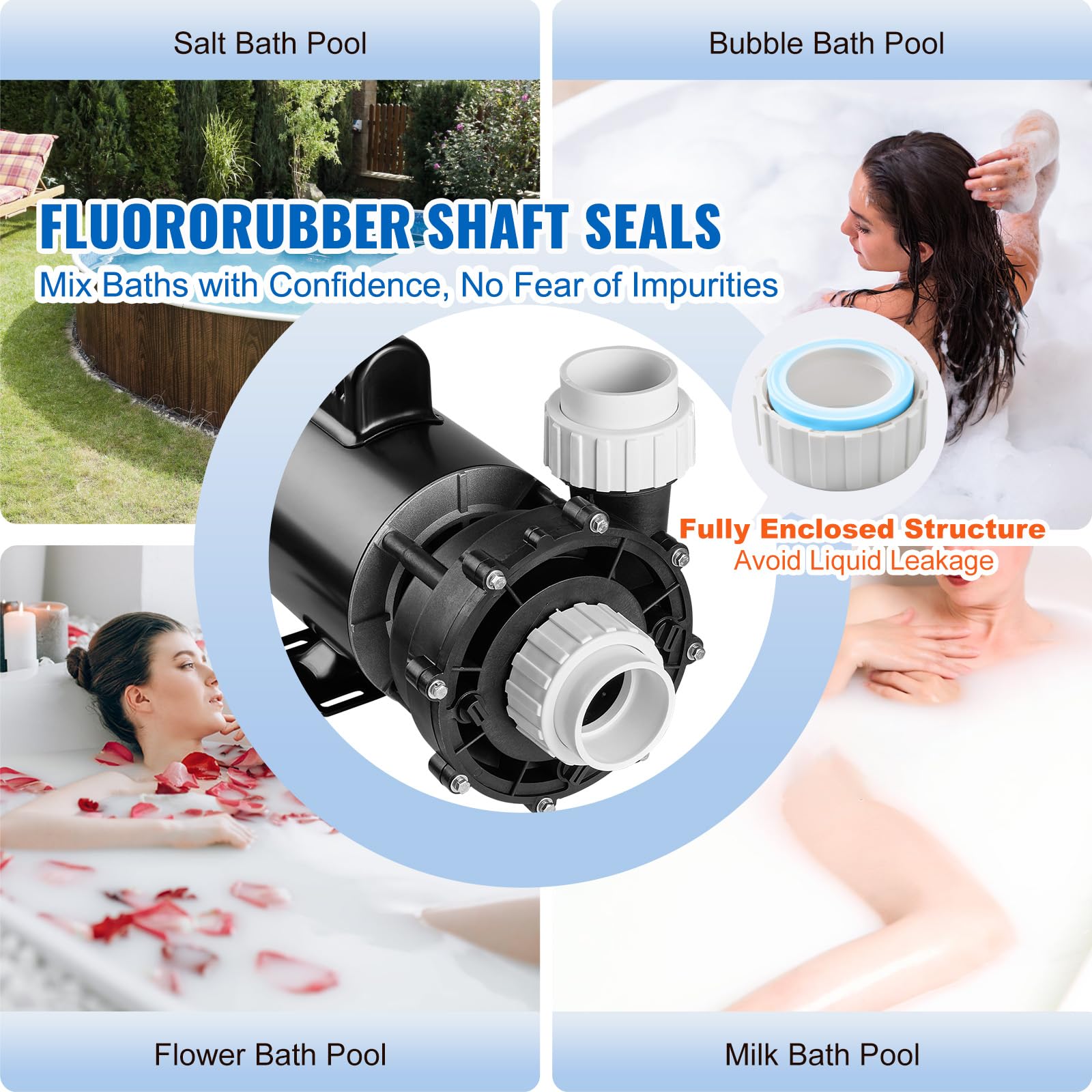 Foto 5 pulgar | Bomba Spa Vevor De 2 Velocidades, 3 Hp, 200 M³/h, 220 V, Para Bañera De Hidromasaje - Venta Internacional.