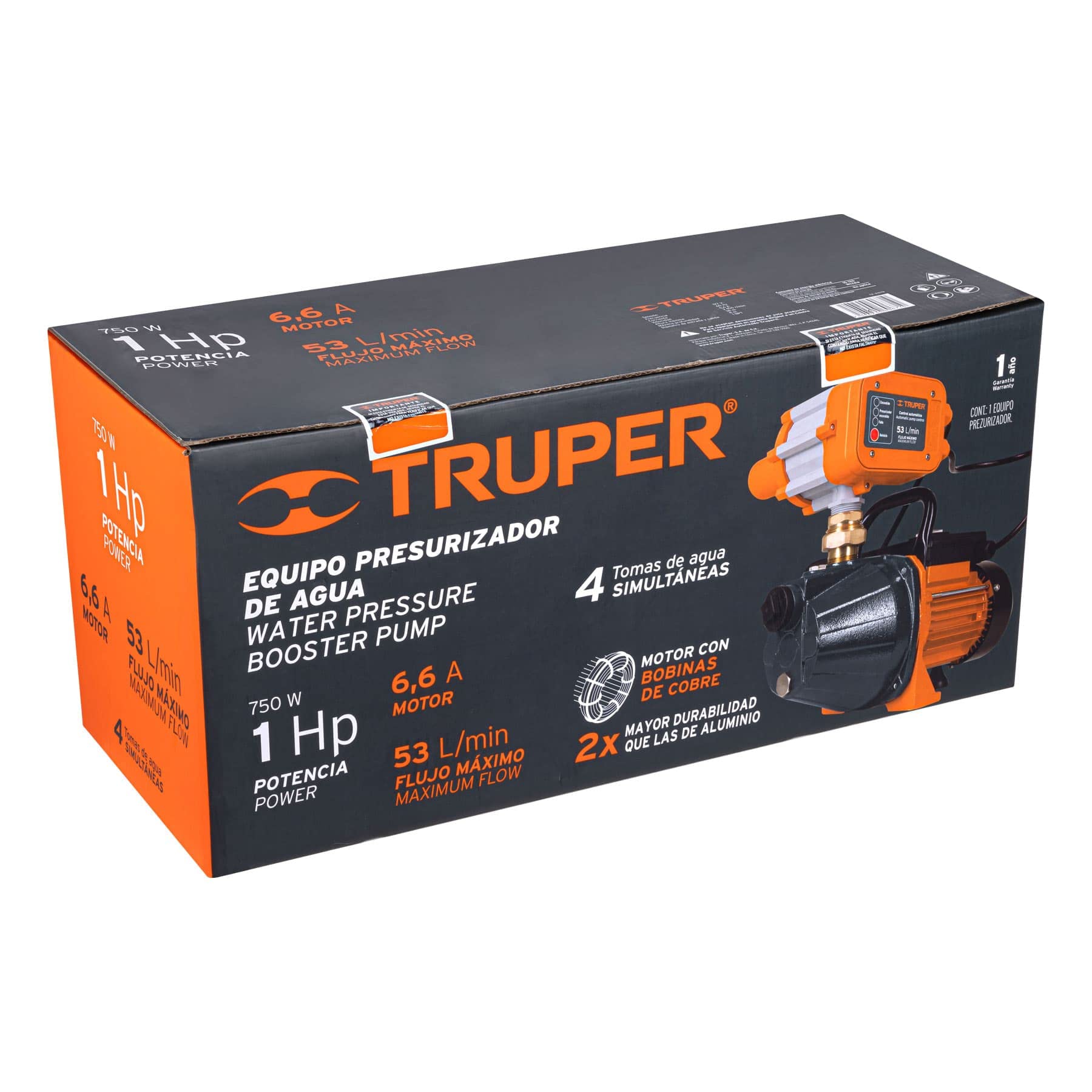 Foto 8 pulgar | Bomba Elevadora de Presión Truper Pres-1 1 Hp - Venta Internacional