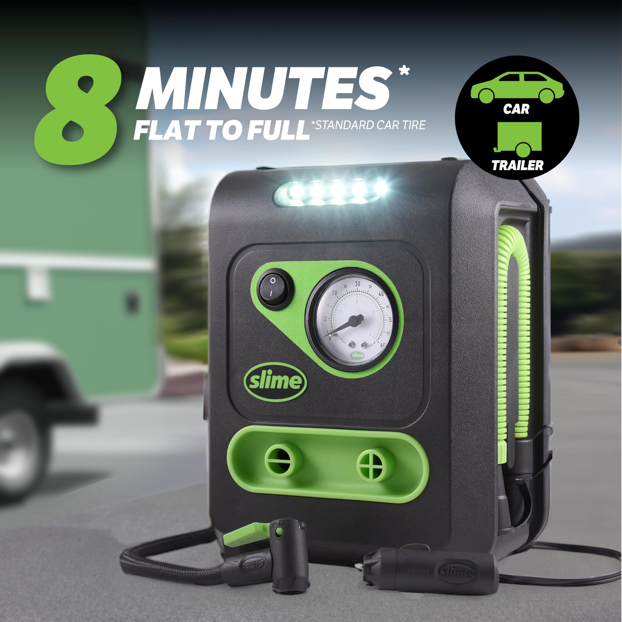Foto 2 | Inflador De Neumáticos Y Colchones Slime 40034 Multiuso, 100 Psi - Venta Internacional.