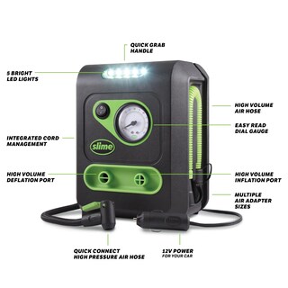 Foto 5 | Inflador De Neumáticos Y Colchones Slime 40034 Multiuso, 100 Psi - Venta Internacional.