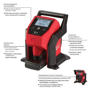 Foto 2 | Inflador Milwaukee Electric Tools M12 2475-20 120 Psi - Venta Internacional.