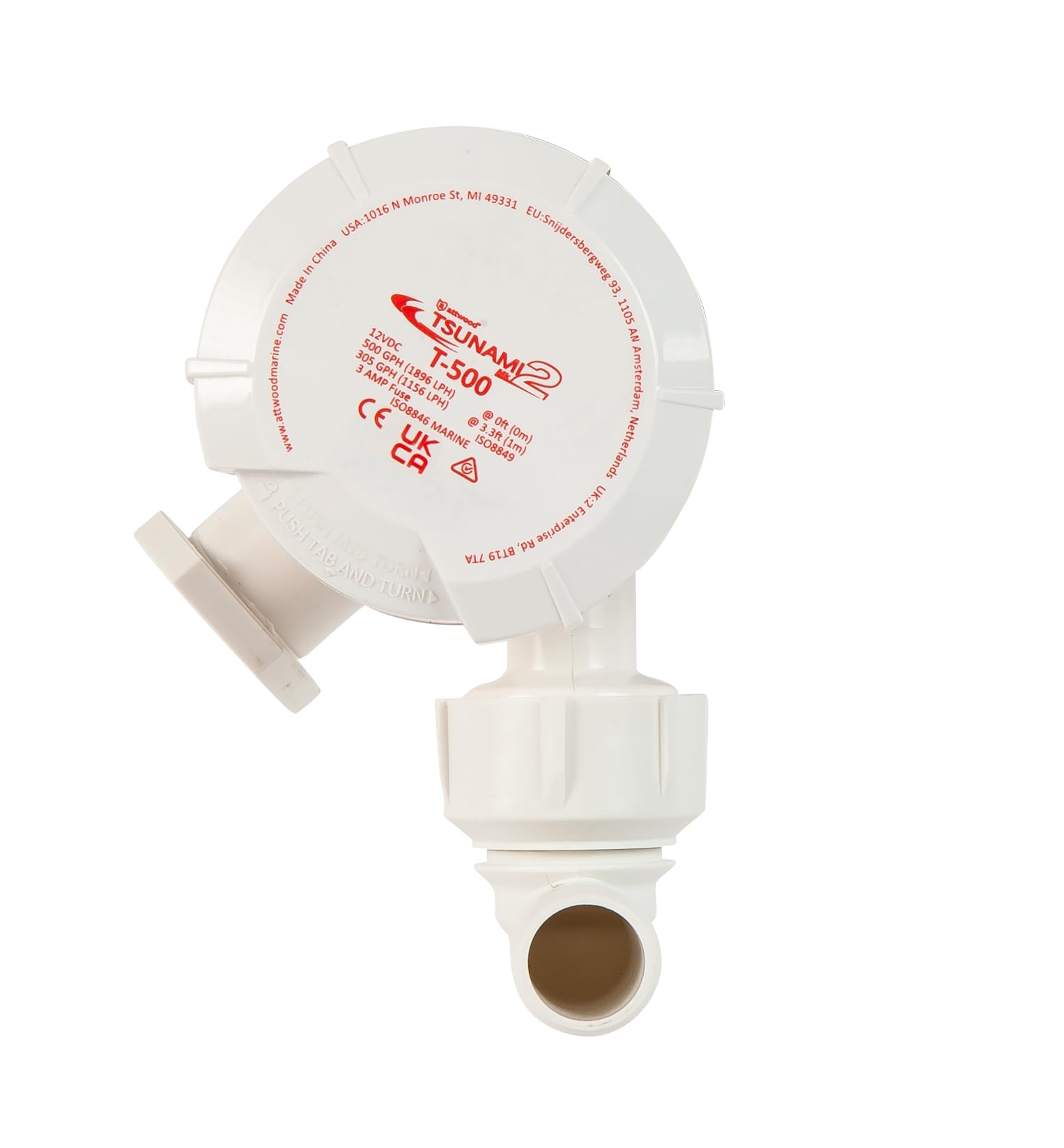 Foto 4 | Aireador Attwood Tsunami Mk2 500 Gph T500 3/4 Npt - Venta Internacional.