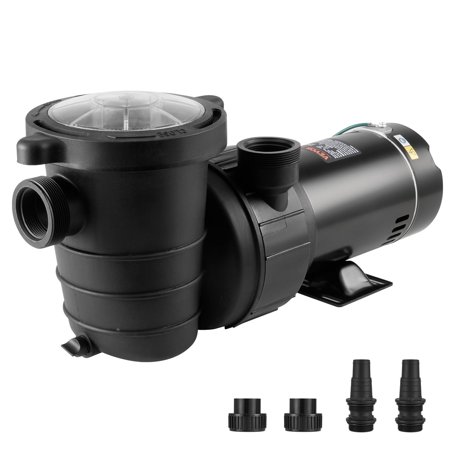 Foto 1 | Bomba Para Piscina Vevor 1hp 80m³/h Máx. Flujo Máximo De 36 Pies. Elevador De Cabeza 120 V - Venta Internacional.