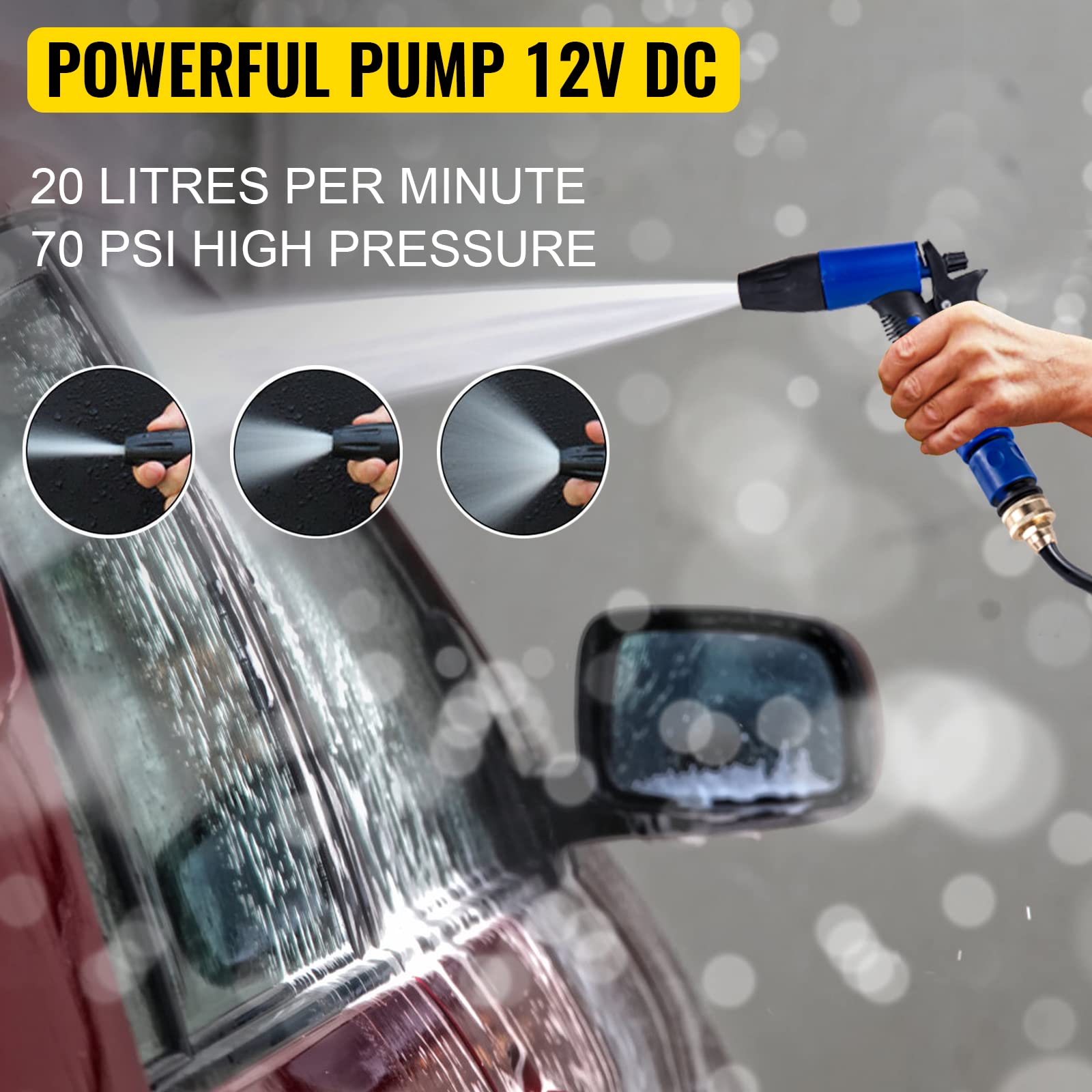 Foto 3 pulgar | Bomba De Diafragma De Agua Vevor 5.5 Gpm 12 V 70 Psi Para Lavado De Autos - Venta Internacional.