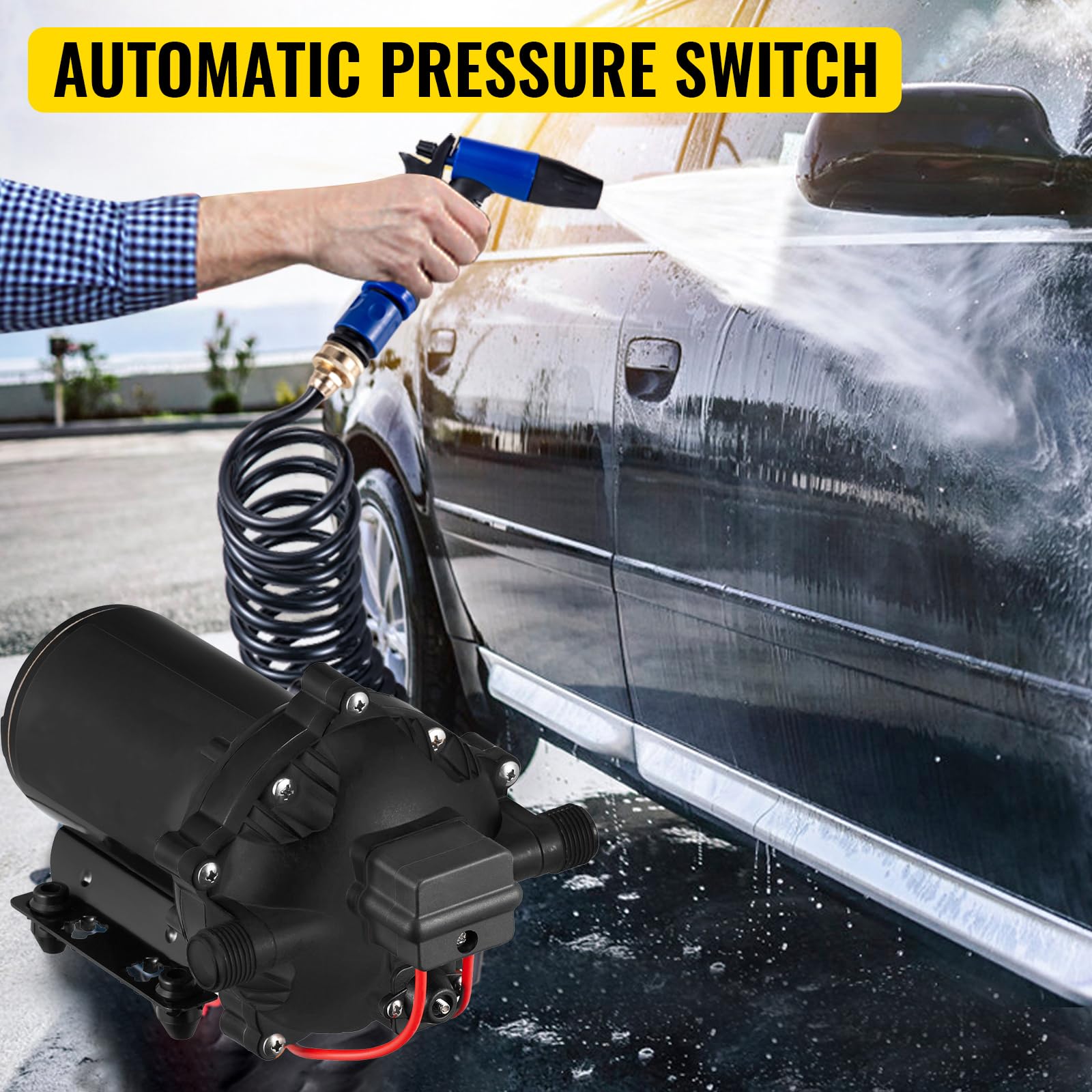 Foto 4 | Bomba De Diafragma De Agua Vevor 5.5 Gpm 12 V 70 Psi Para Lavado De Autos - Venta Internacional.