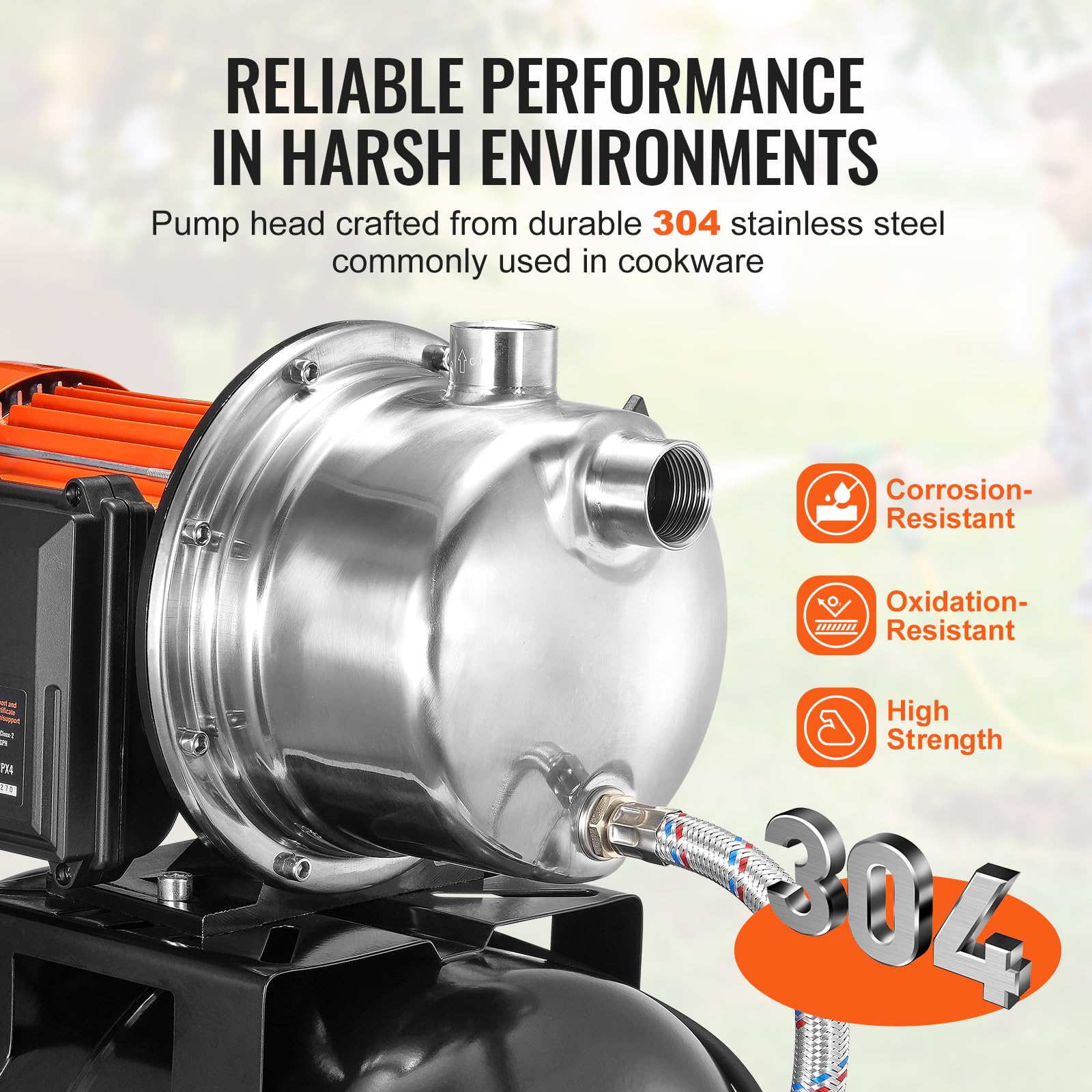 Foto 4 | Bomba Para Pozos Poco Profundos Vevor 1 Hp 1000 Gph Con Tanque De Presión - Venta Internacional.